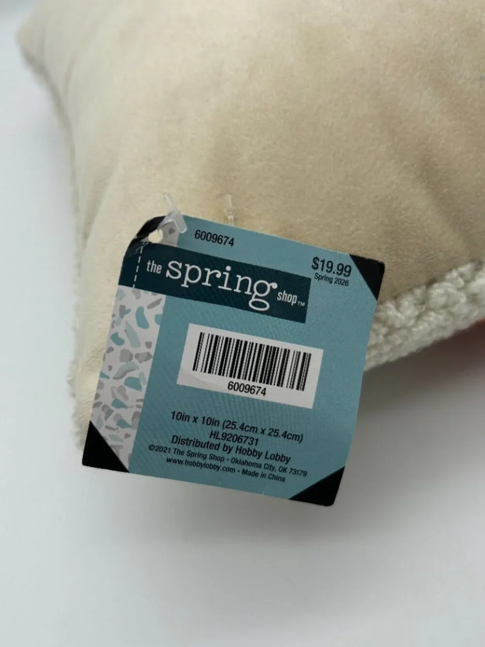 The Spring Shop Floral Red Tulips Square Pillow NWT